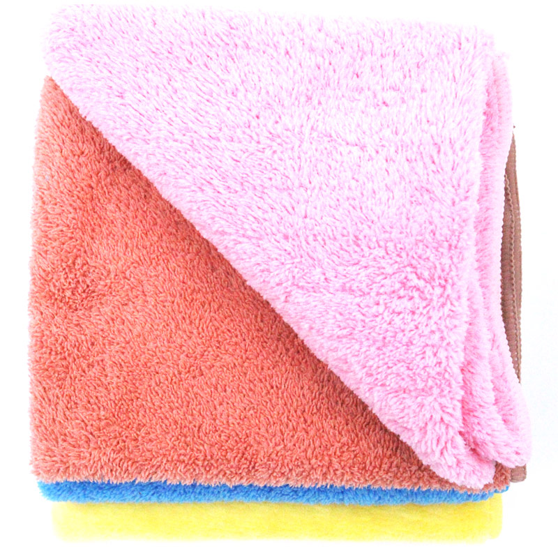 Single Coral Fleece Towel Dyed with Different Color and Sizes